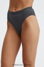 Fabletics estanho 420HR2855 cueca cintura alta em malha esculpida mulheres