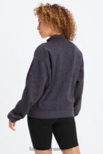 Fabletics estanho bicolor leopardo/orquídea 420HR2498 moletom de lã 1/2 zíper forever mulheres - Image 2
