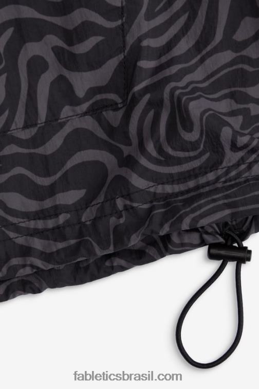 Fabletics estanho mármore zebra/prata reflexiva 420HR2742 blusão peso mosca superdimensionado mulheres - Image 3