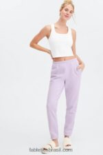 Fabletics extrema realeza/rosa escape loucura de verão/prata reflexiva 420HR133 calça de moletom slim go-to mulheres - Image 4