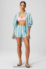 Fabletics faixa de resort 420HR2585 camisa oversized voile de algodão mulheres - Image 3