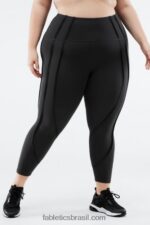 Fabletics fantasma/preto 420HR1272 contorno ultraluxe de cintura alta 7/8 mulheres - Image 3