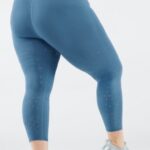 Fabletics ferro azul 420HR1310 ilhós cintura alta em malha esculpida 7/8 mulheres