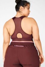 Fabletics ferrugem 420HR1449 sutiã esportivo de alto impacto com zíper frontal mulheres - Image 4