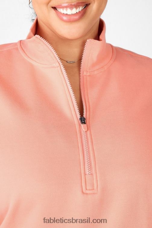 Fabletics florescer 420HR2533 pulôver de zíper com decote careca catarina mulheres - Image 2