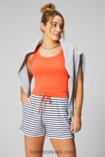 Fabletics francesinha/laranja paixão 420HR451 bermuda felpuda de luxo mulheres - Image 3