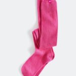 Fabletics fúcsia 420HR2988 meia de tricô cano alto na coxa mulheres