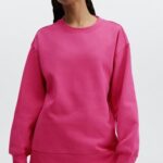 Fabletics fúcsia escuro 420HR2475 moletom eco gola careca mulheres