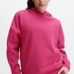 Fabletics fúcsia escuro 420HR2513 moletom eco go-to pocket mulheres