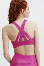 Fabletics fúcsia escuro iridescente/muito berry 420HR1405 sutiã esportivo de alto impacto belle iridescente mulheres - Image 2