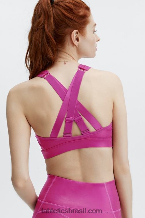 Fabletics fúcsia escuro iridescente/muito berry 420HR1405 sutiã esportivo de alto impacto belle iridescente mulheres - Image 2