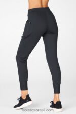 Fabletics fuga da ilha / clube atlético 420HR60 jogger cintura alta com bolso thermaflex mulheres - Image 2