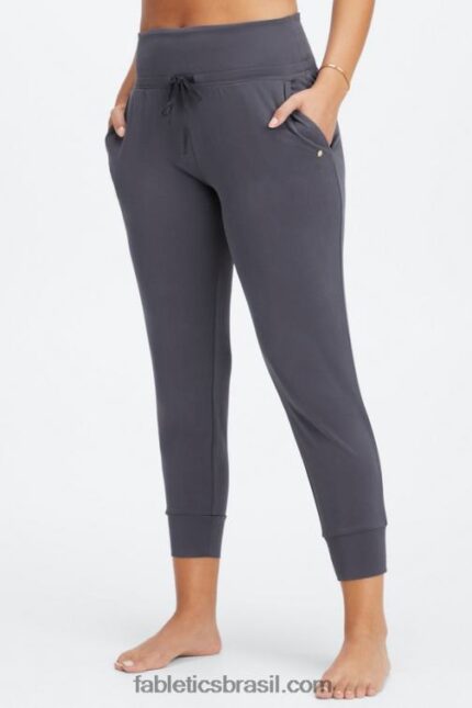 Fabletics fuga da ilha/logotipo reflexivo 420HR99 calça de cordão de malha eco elegante mulheres