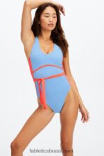 Fabletics fuga da ilha / néctar de laranja 420HR1608 maiô com costas nadador mulheres - Image 2