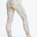 Fabletics fuga rosa grande loucura de verão/prata reflexiva 420HR685 define powerhold cintura alta 7/8 legging 28 mulheres
