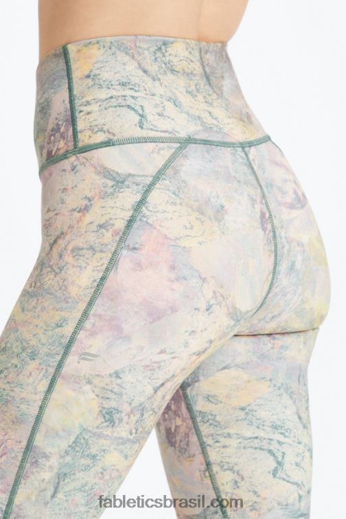 Fabletics fuga rosa grande loucura de verão/prata reflexiva 420HR685 define powerhold cintura alta 7/8 legging 28 mulheres - Image 3