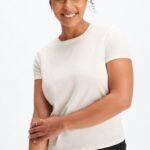 Fabletics garça 420HR1996 T-shirt em jersey 100% algodão mulheres