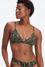 Fabletics garota brilhante 420HR1537 bralette triângulo de toque fino mulheres
