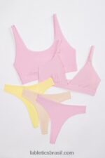 Fabletics garota brilhante 420HR2880 becalm pacote de 5 peças mulheres