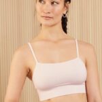 Fabletics geada rosa 420HR1509 bralette midi sem costura em nuvem mulheres