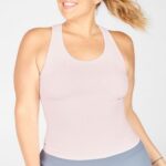 Fabletics geada rosa 420HR2312 regata de malha Denise Sculpt mulheres