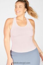 Fabletics geada rosa 420HR2312 regata de malha Denise Sculpt mulheres