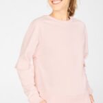 Fabletics geada rosa 420HR2534 pulôver de carga nyla mulheres