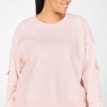 Fabletics geada rosa 420HR2535 pulôver de carga nyla mulheres