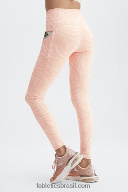 Fabletics golpe de zebra de areia 420HR912 legging cintura alta oasis pureluxe 70 mulheres