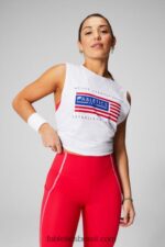 Fabletics gráfico clássico branco/bandeira 420HR2170 tanque muscular micah mulheres - Image 3