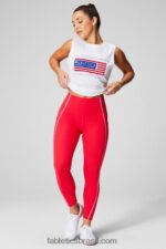 Fabletics gráfico clássico branco/bandeira 420HR2170 tanque muscular micah mulheres - Image 4
