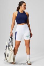 Fabletics gráfico clássico branco/marinho colegial/tênis 420HR393 powerhold ultra hw 6'' curto em movimento mulheres - Image 3