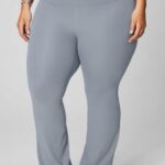 Fabletics grama verde/multi faixa 420HR11 flare cintura alta pureluxe mulheres
