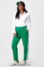 Fabletics grama verde/multi faixa 420HR34 calça tricô afunilada mulheres - Image 3