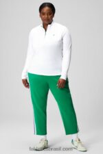 Fabletics grama verde/multi faixa 420HR35 calça tricô afunilada mulheres - Image 3