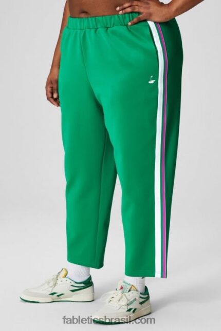 Fabletics grama verde/multi faixa 420HR35 calça tricô afunilada mulheres