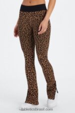 Fabletics guepardo ondulado/preto 420HR4 flare de cintura alta sem costura em nuvem mulheres