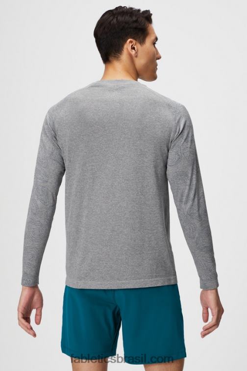 Fabletics hidrow cinza médio htr 420HR3562 the training day camiseta manga longa homens - Image 2