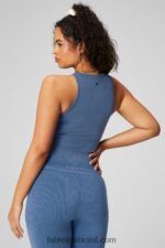 Fabletics índigo claro 420HR2151 tanque de gola alta sem costura em nuvem mulheres - Image 2