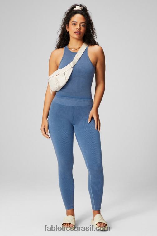 Fabletics índigo claro 420HR2151 tanque de gola alta sem costura em nuvem mulheres - Image 3