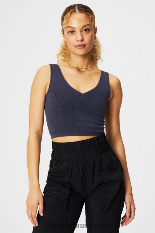 Fabletics índigo escuro 420HR2162 tanque de colheita sem costura com decote em V em nuvem mulheres - Image 1