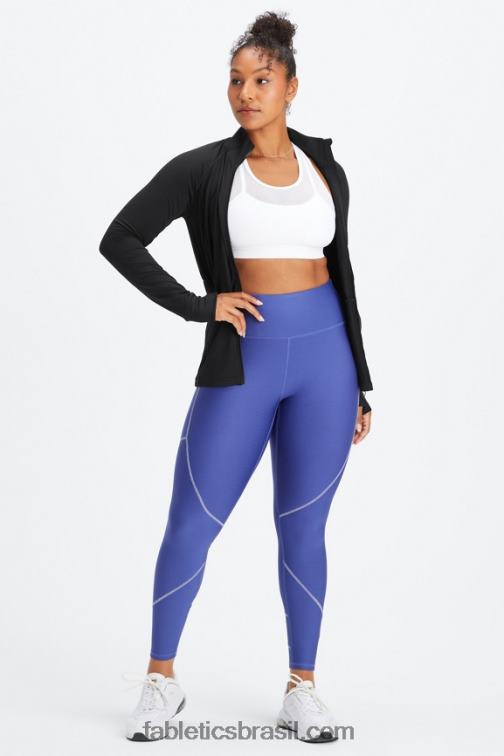 Fabletics índigo/prata reflexiva 420HR1189 Legging com bolso refletivo therma-flex hw mulheres - Image 6