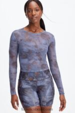 Fabletics interestelar 420HR2656 top de malha marie mulheres