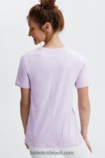 Fabletics íris nebulosa 420HR1983 phoenix lite blusa de manga curta mulheres - Image 2