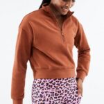 Fabletics Java 420HR2691 pulôver de meio zíper kat mulheres