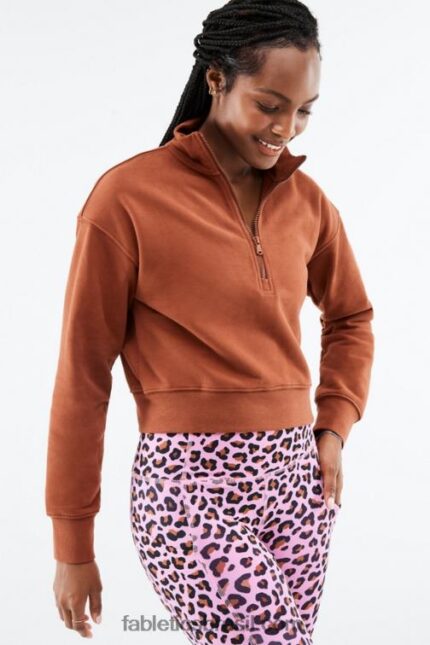 Fabletics Java 420HR2691 pulôver de meio zíper kat mulheres