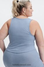 Fabletics jeans desbotado 420HR2273 regata com nervuras restoreknit mulheres - Image 3