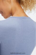 Fabletics jeans desbotado 420HR2639 camiseta manga longa restoreknit mulheres - Image 3
