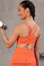 Fabletics laranja paixão 420HR1452 principal sutiã de baixo impacto mulheres