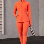 Fabletics laranja paixão 420HR2568 jaqueta de performance trinity mulheres